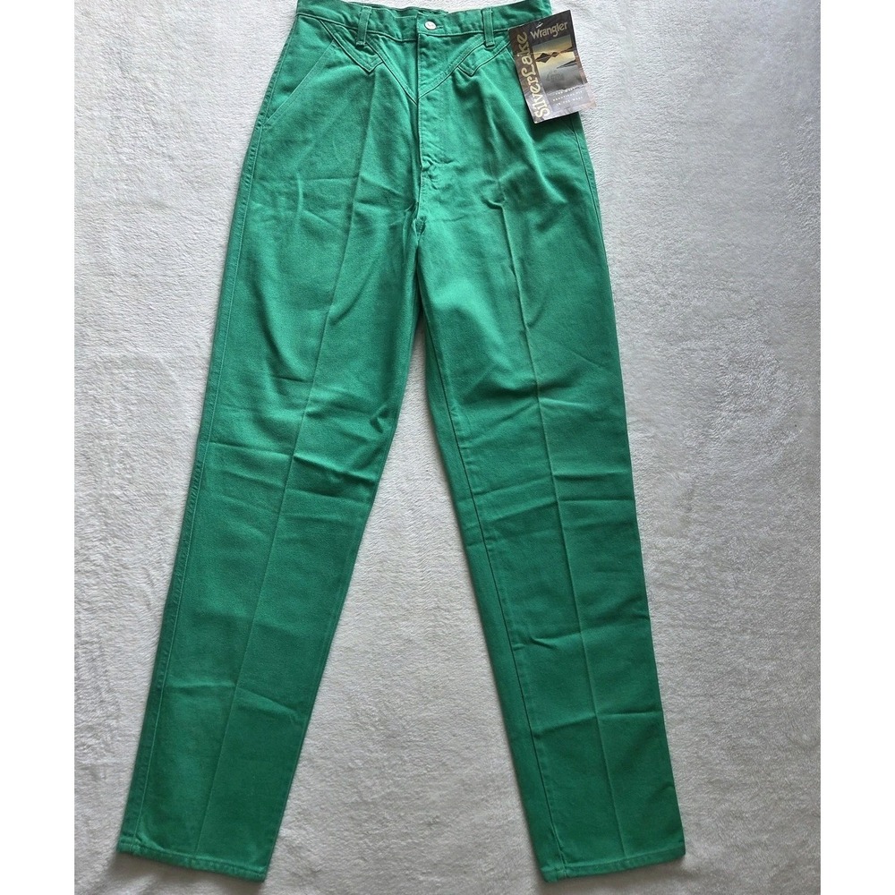 VTG 80s Deadstock Wrangler Silverlake High Rise Bareback Green Cowgirl 15/16 NWT